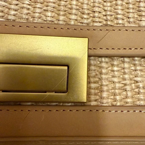 Loeffler Randall Stefania Natural/Honey Baguette Bag *Read Description* - Picture 3 of 5